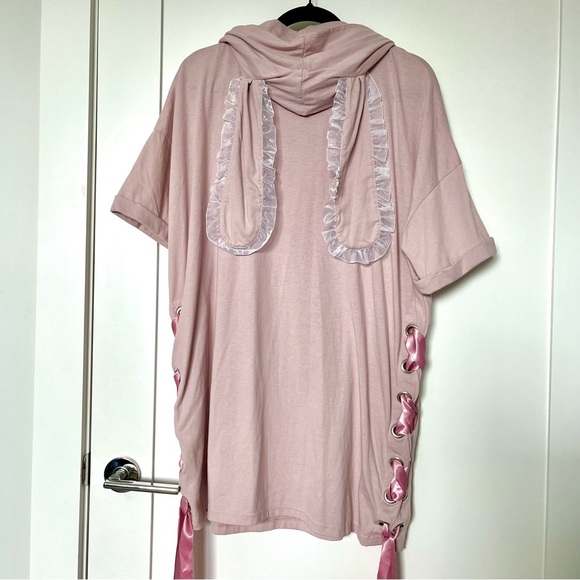 Kawaii PRELOVED Ank Rouge Bunny Ear Lolita Ribbon Pullover - Picture 1 of 5
